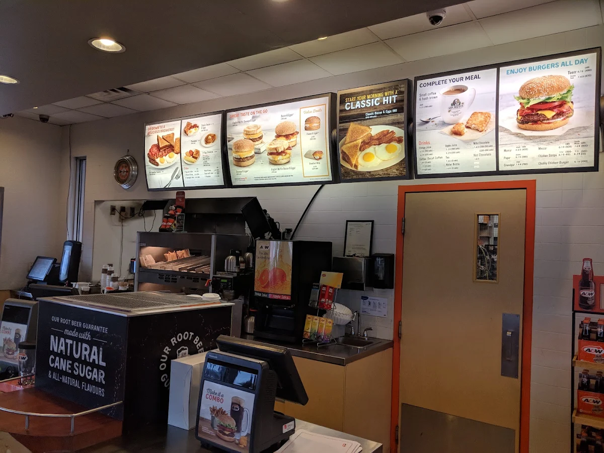 Menu, A&W Canada