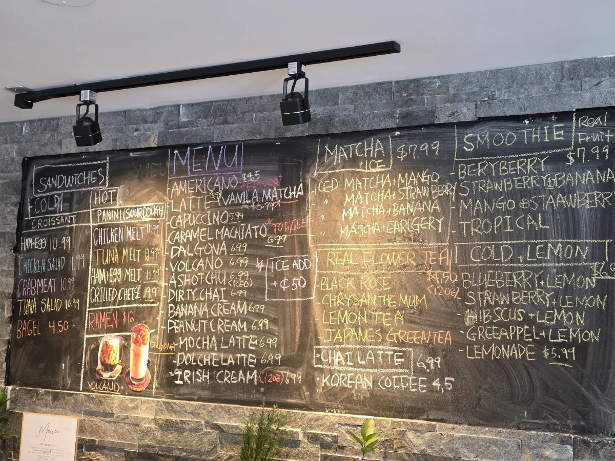 Menu, Catalina's Bakery & Cafe