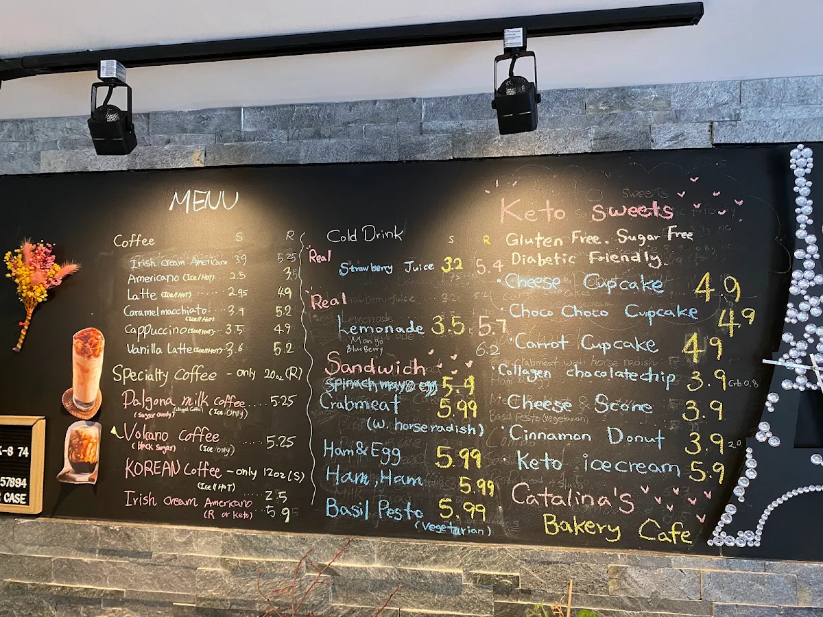 Menu, Catalina's Bakery & Cafe