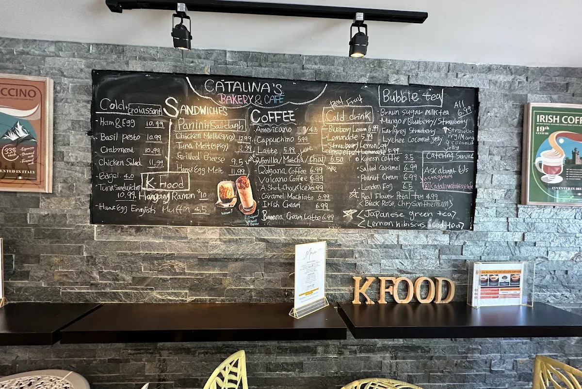 Menu, Catalina's Bakery & Cafe