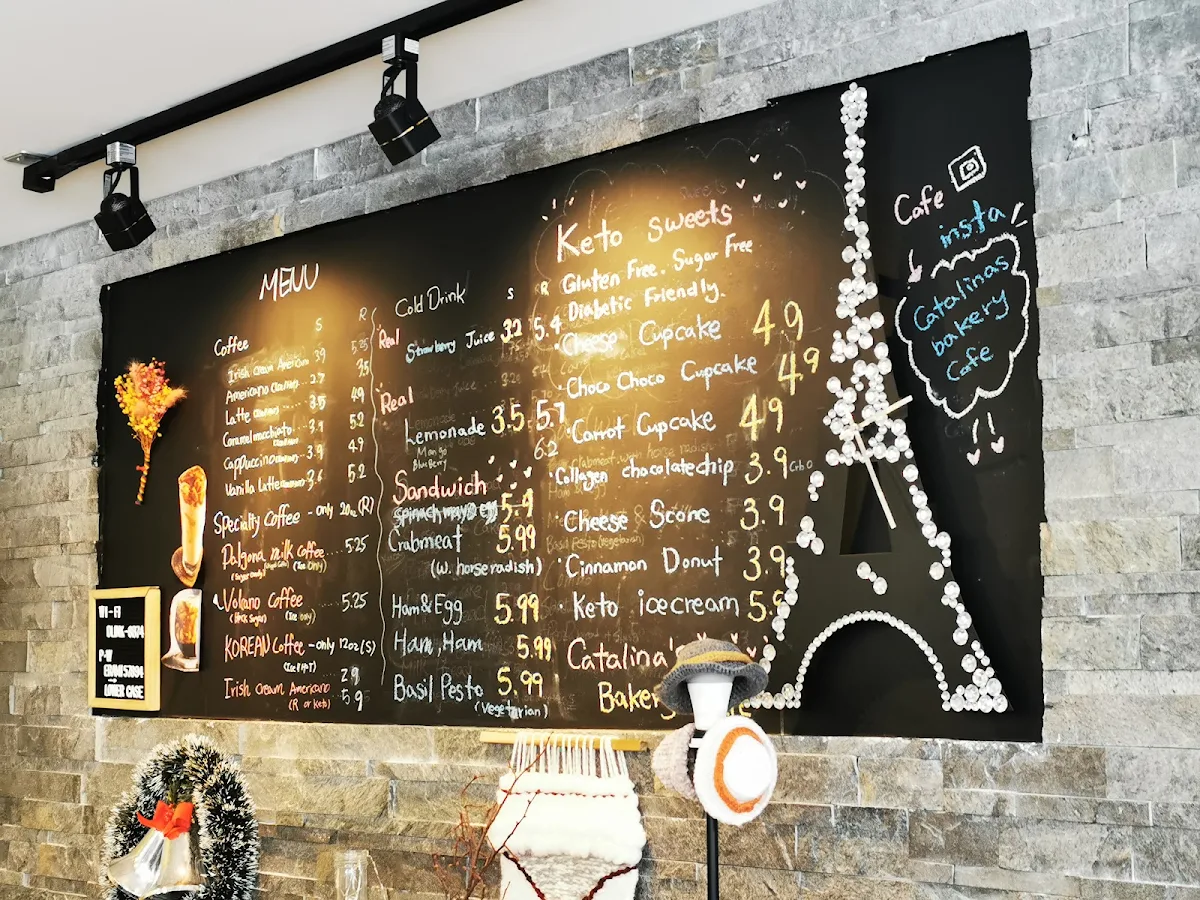 Menu, Catalina's Bakery & Cafe