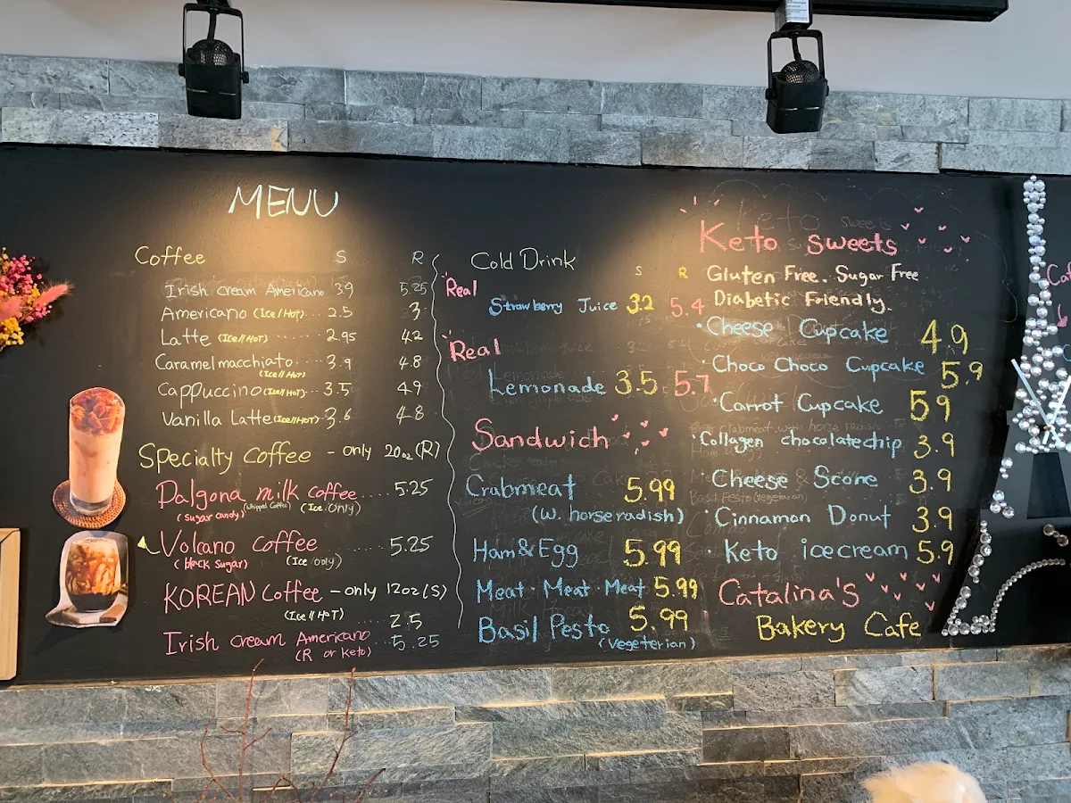 Menu, Catalina's Bakery & Cafe