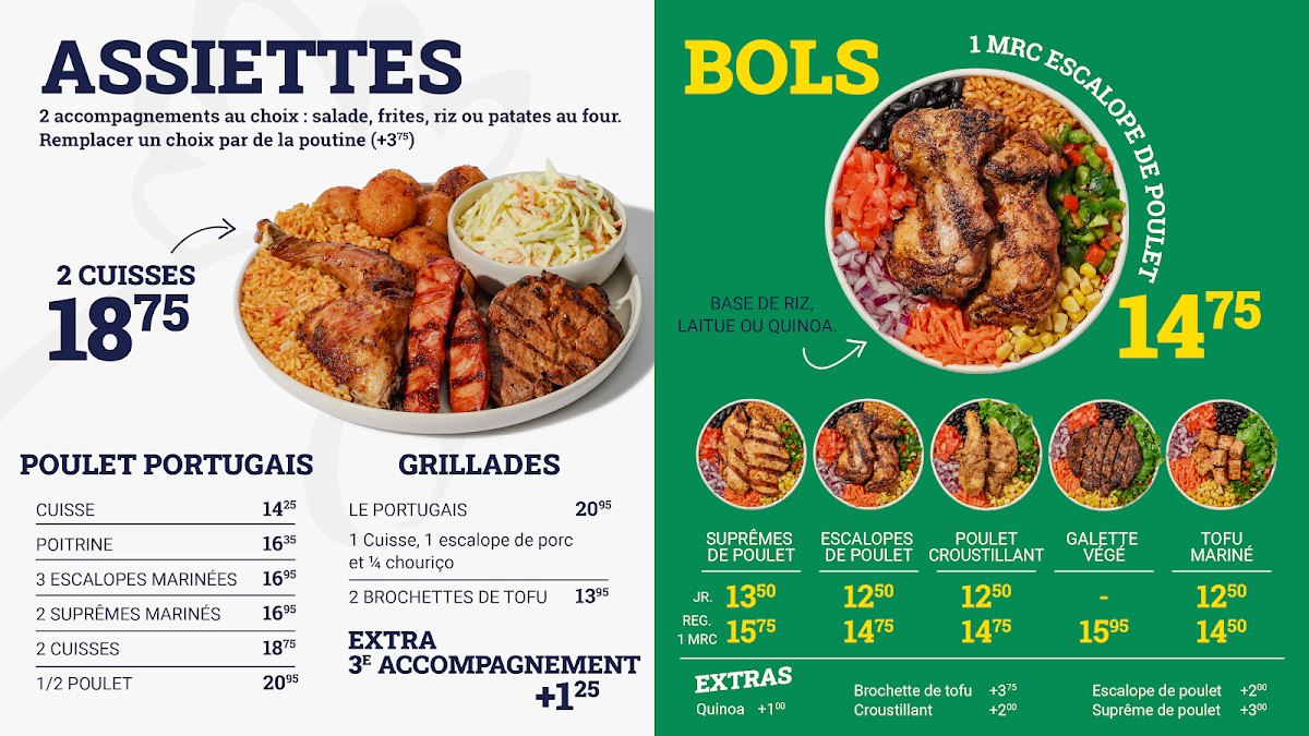 Menu, Rôtisserie Piri Piri (Plateau)