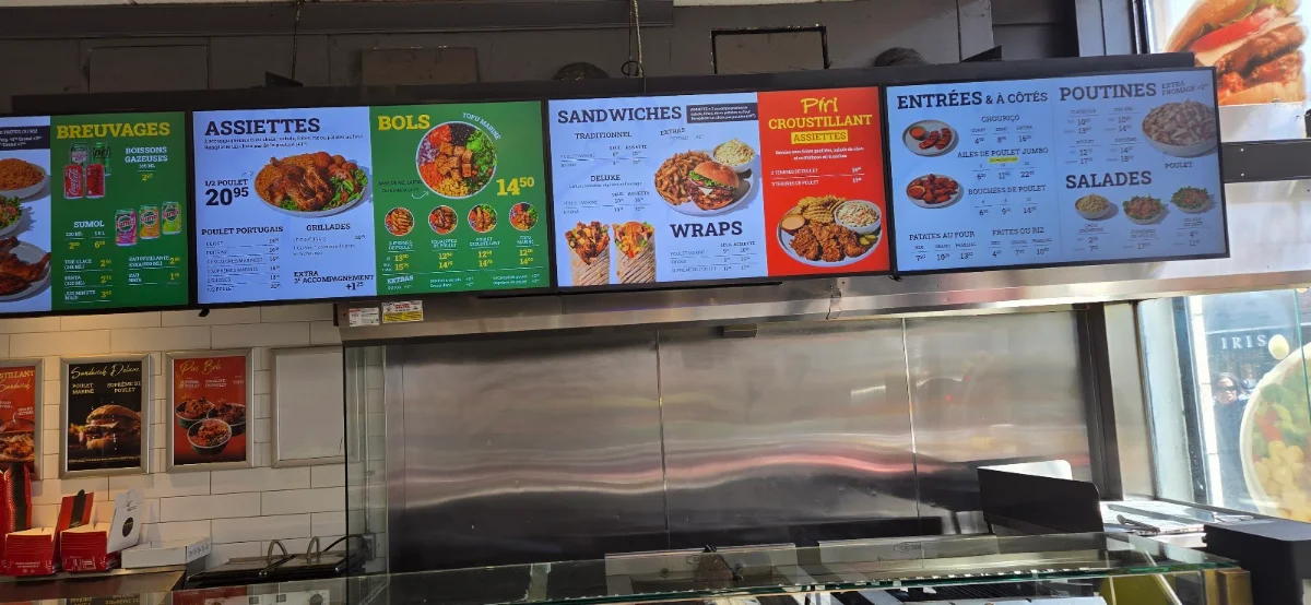 Menu, Rôtisserie Piri Piri (Plateau)