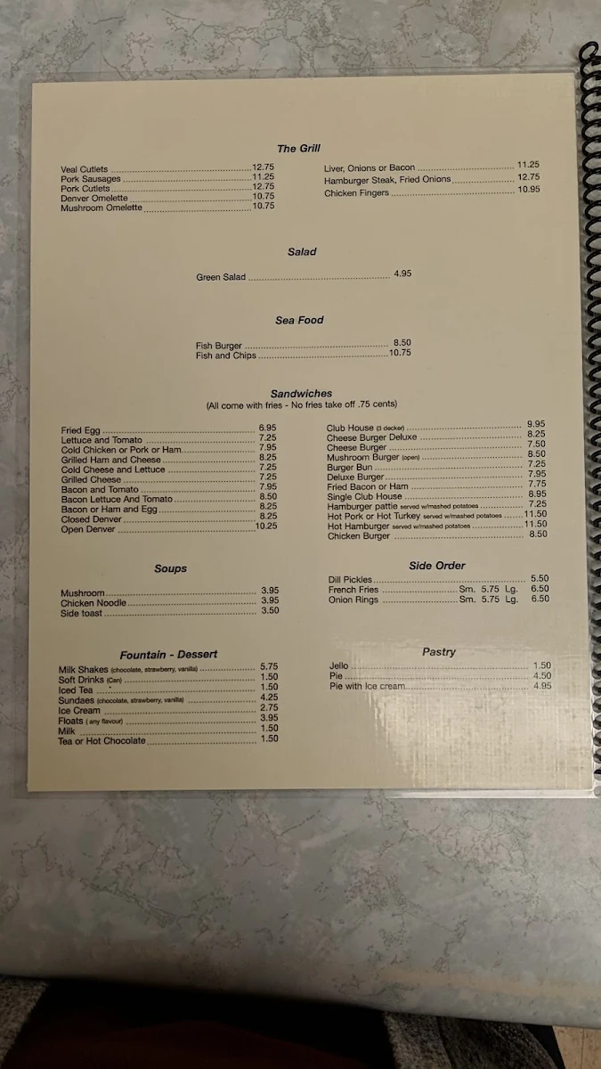 Menu, New Pagoda Restaurant