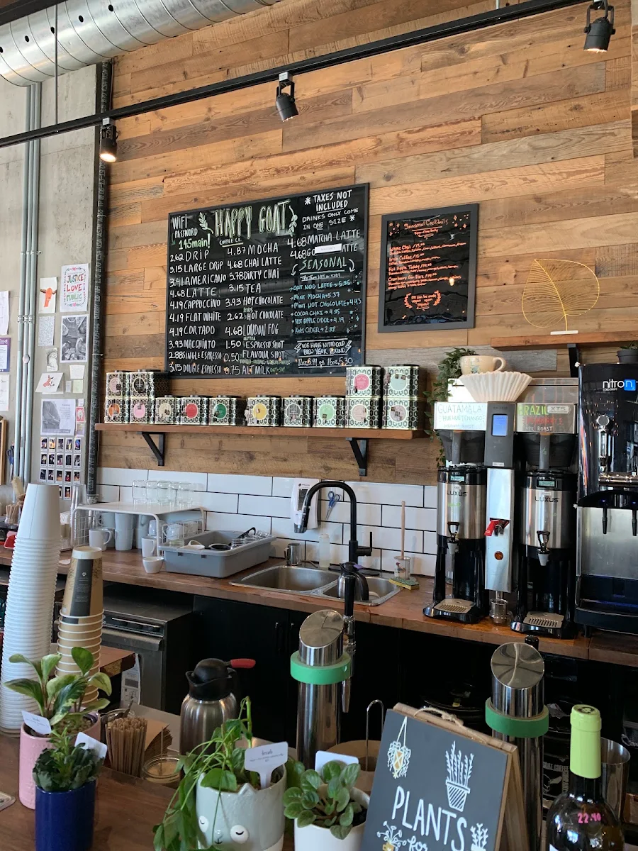 Menu, Happy Goat Coffee Co. (Main Street)