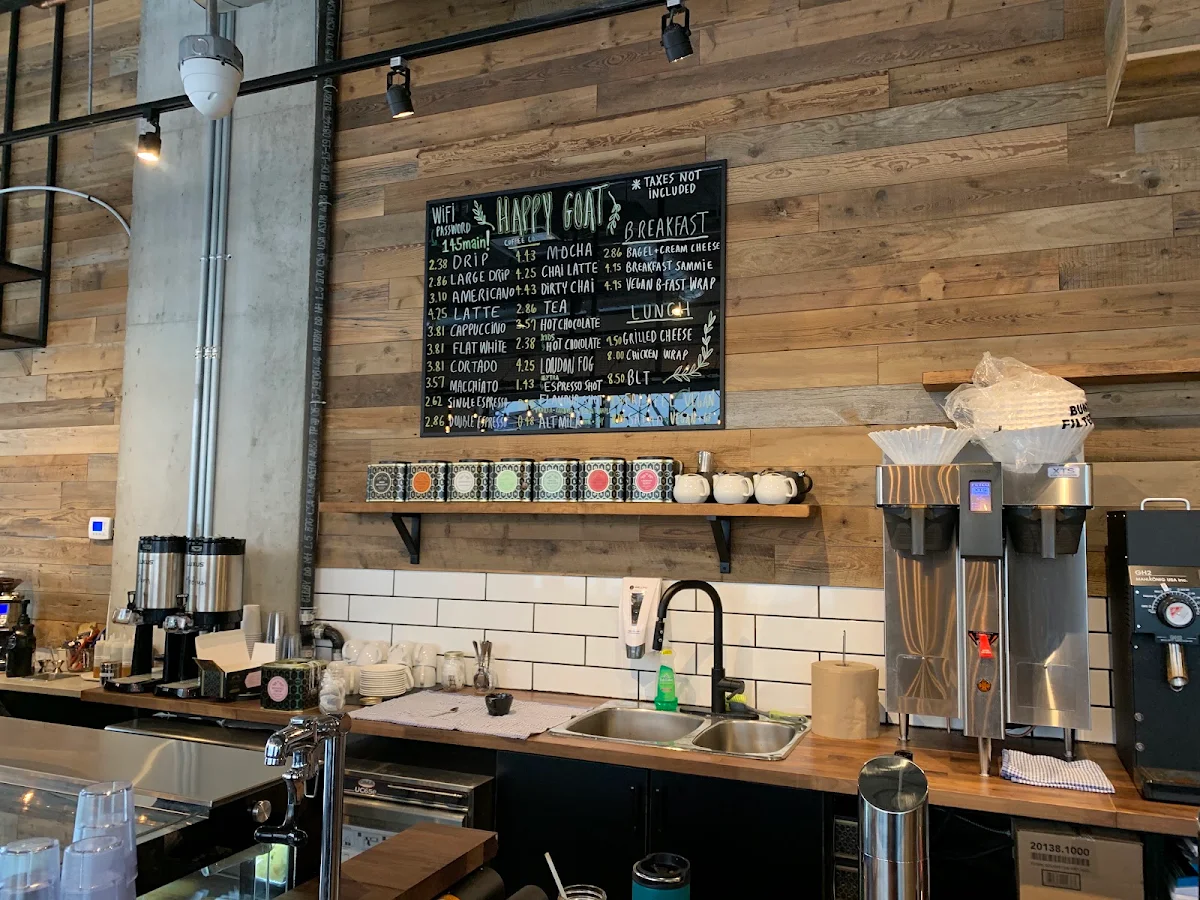 Menu, Happy Goat Coffee Co. (Main Street)