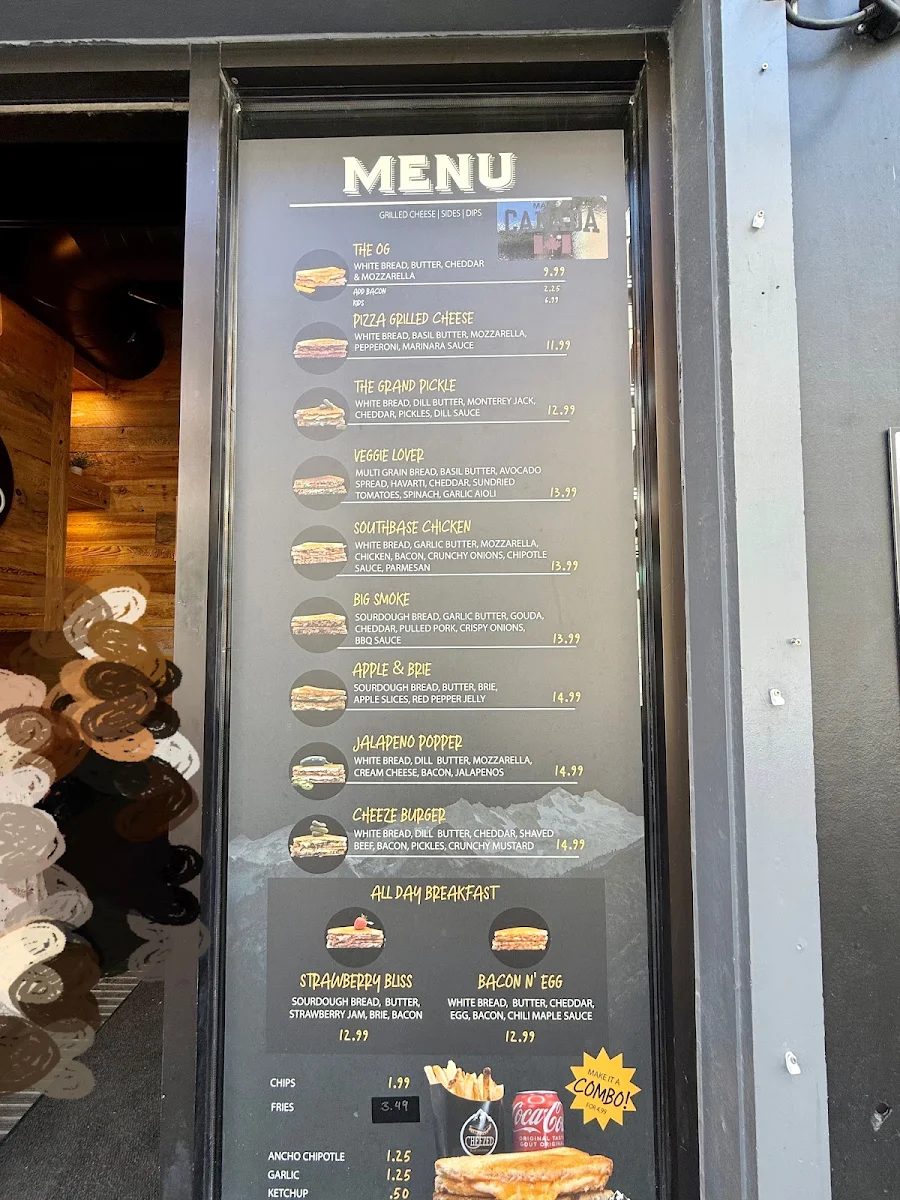 Menu, Cheezed