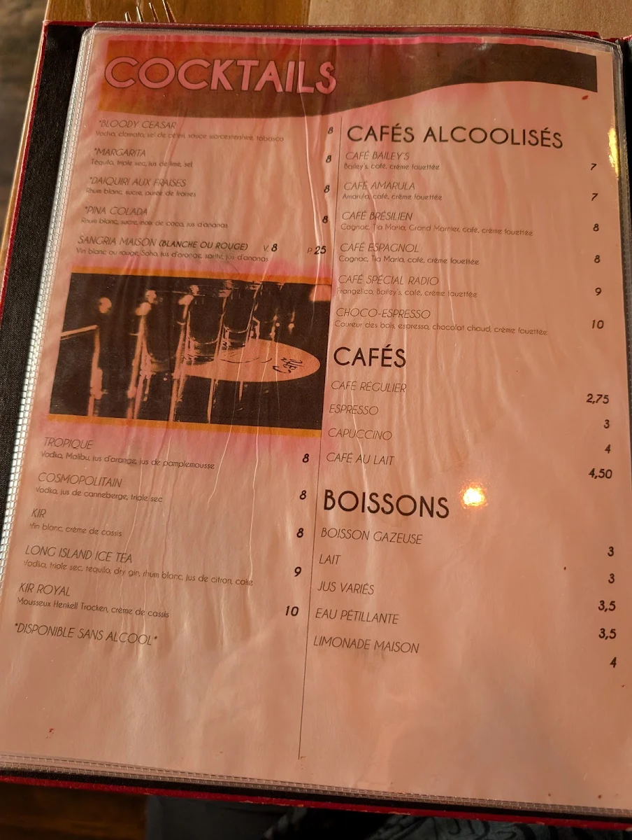 Menu, Radio Café