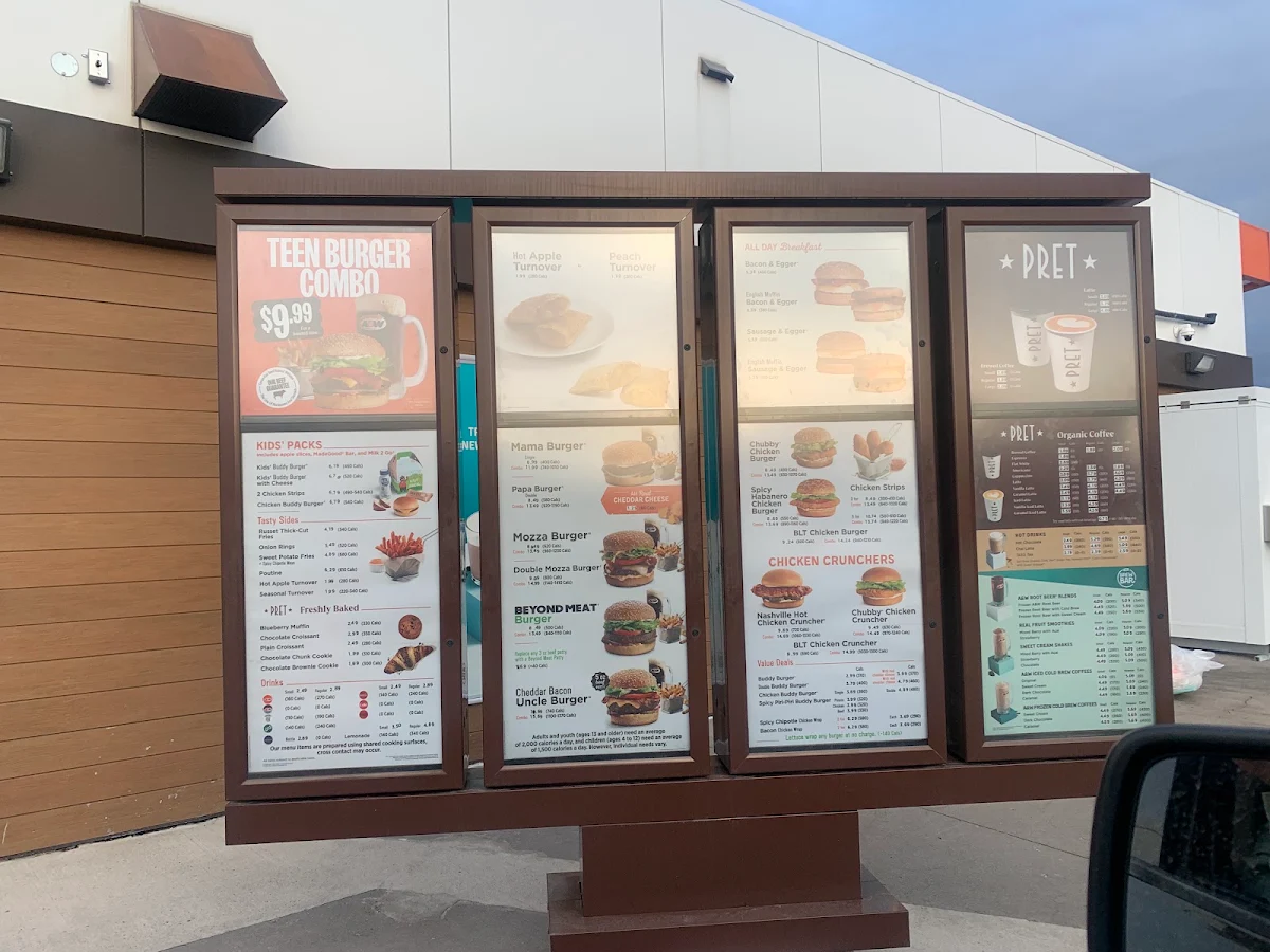 Menu, A&W Canada