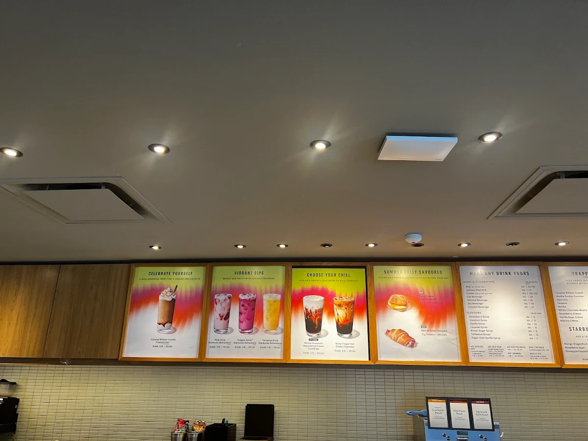 Menu, Starbucks Coffee Company