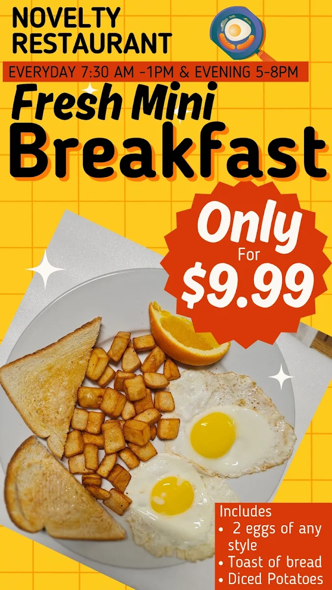 Menu, Novelty Restaurant