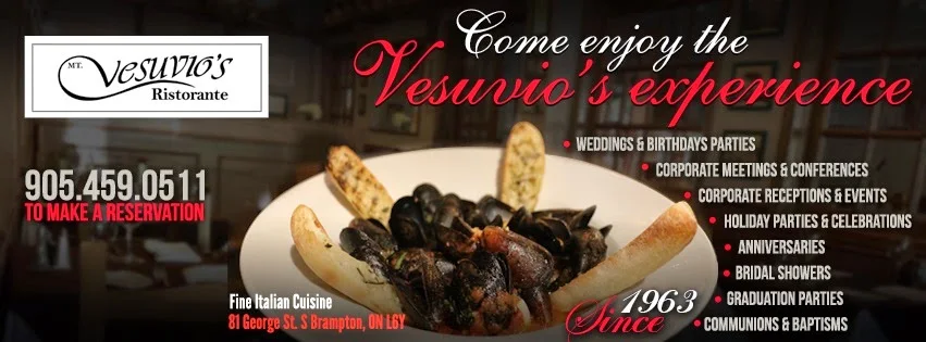 Menu, Mt. Vesuvio's Ristorante