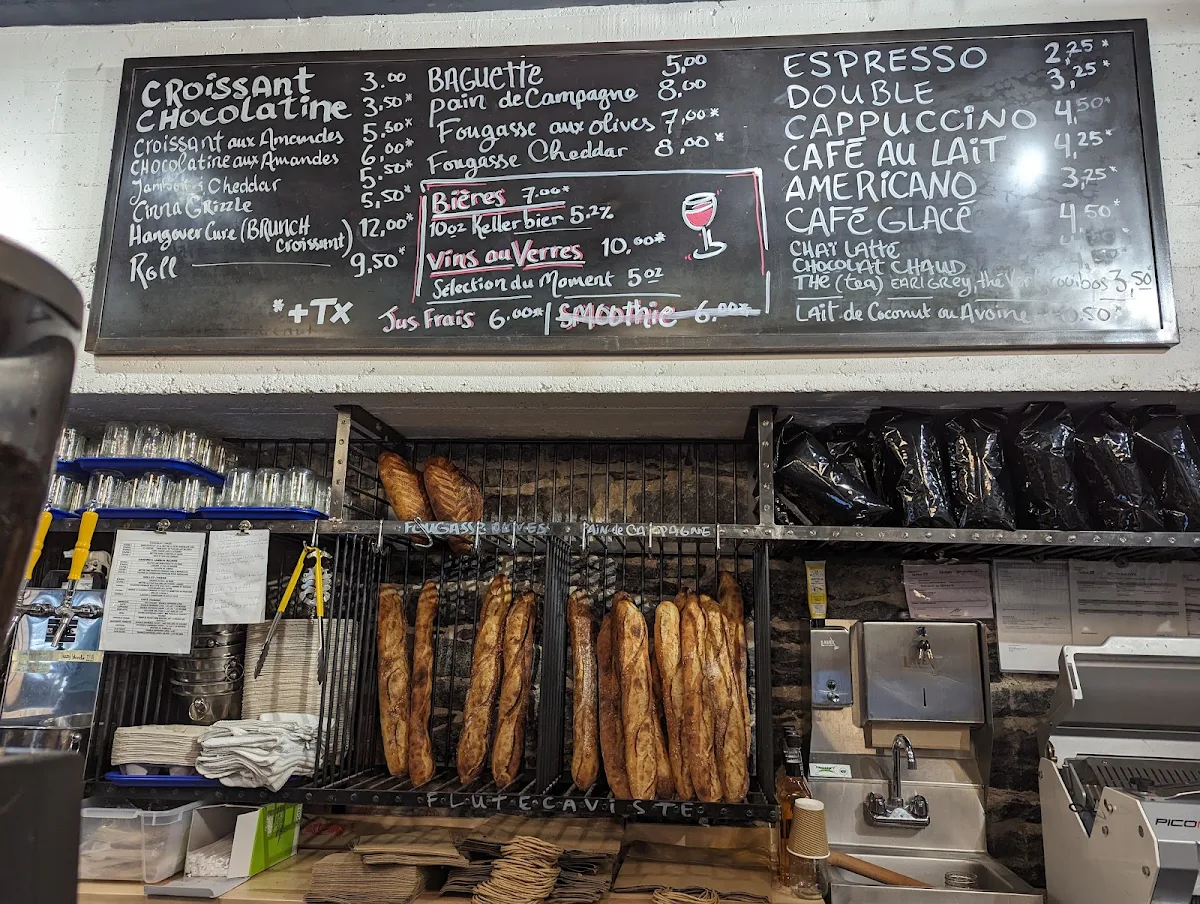 Menu, Boulangerie caviste