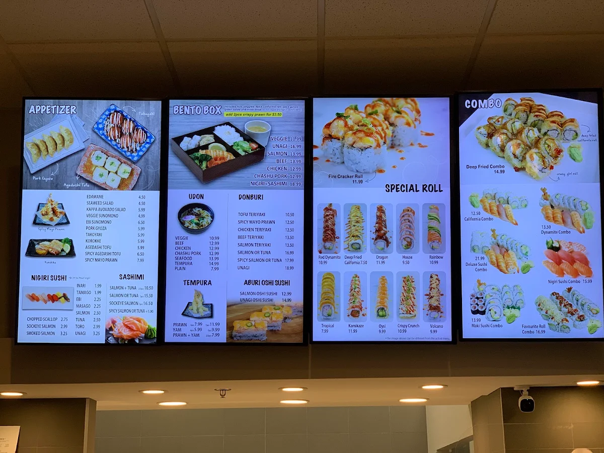 Menu, Togo Sushi
