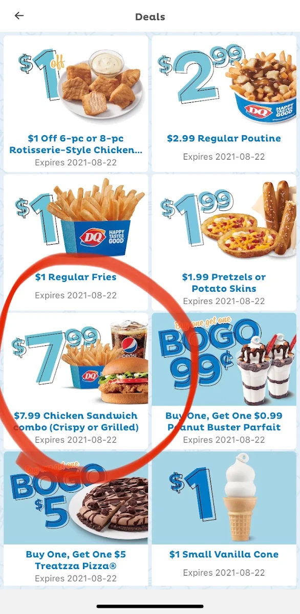 Menu, Dairy Queen Grill & Chill