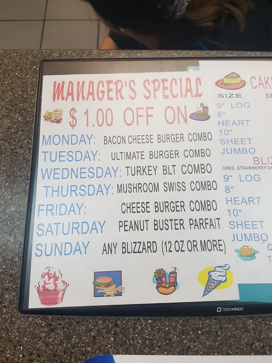Menu, Dairy Queen Grill & Chill