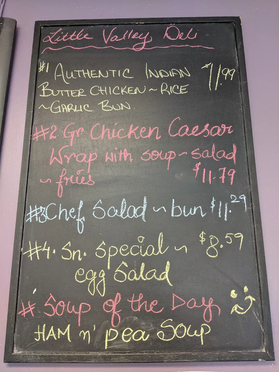 Menu, Little Valley Restaurant & catering curry nights
