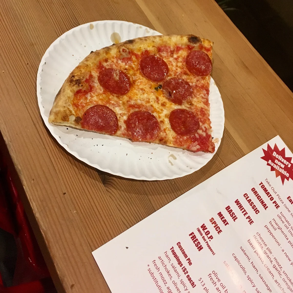 Menu, Straight Brooklyn Pizza - Chinatown
