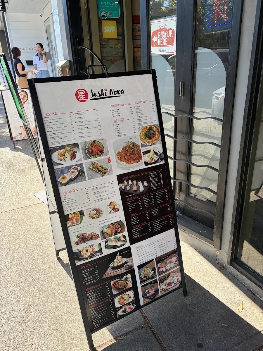 Menu, Sushi Nova Vancouver