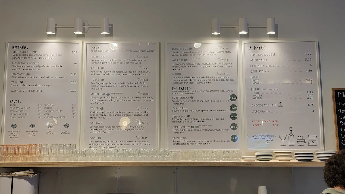 Menu, Café Mathéo