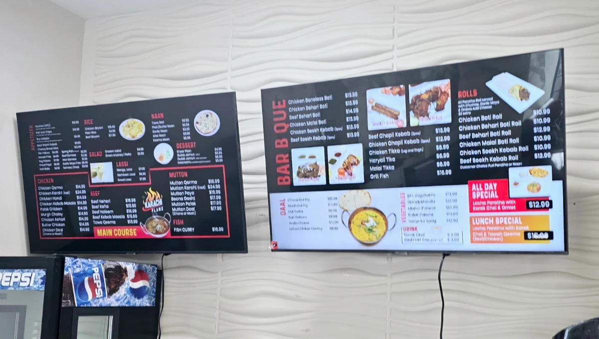 Menu, KARACHI FLAME