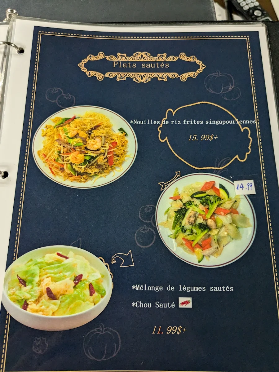 Menu, O'nouilles