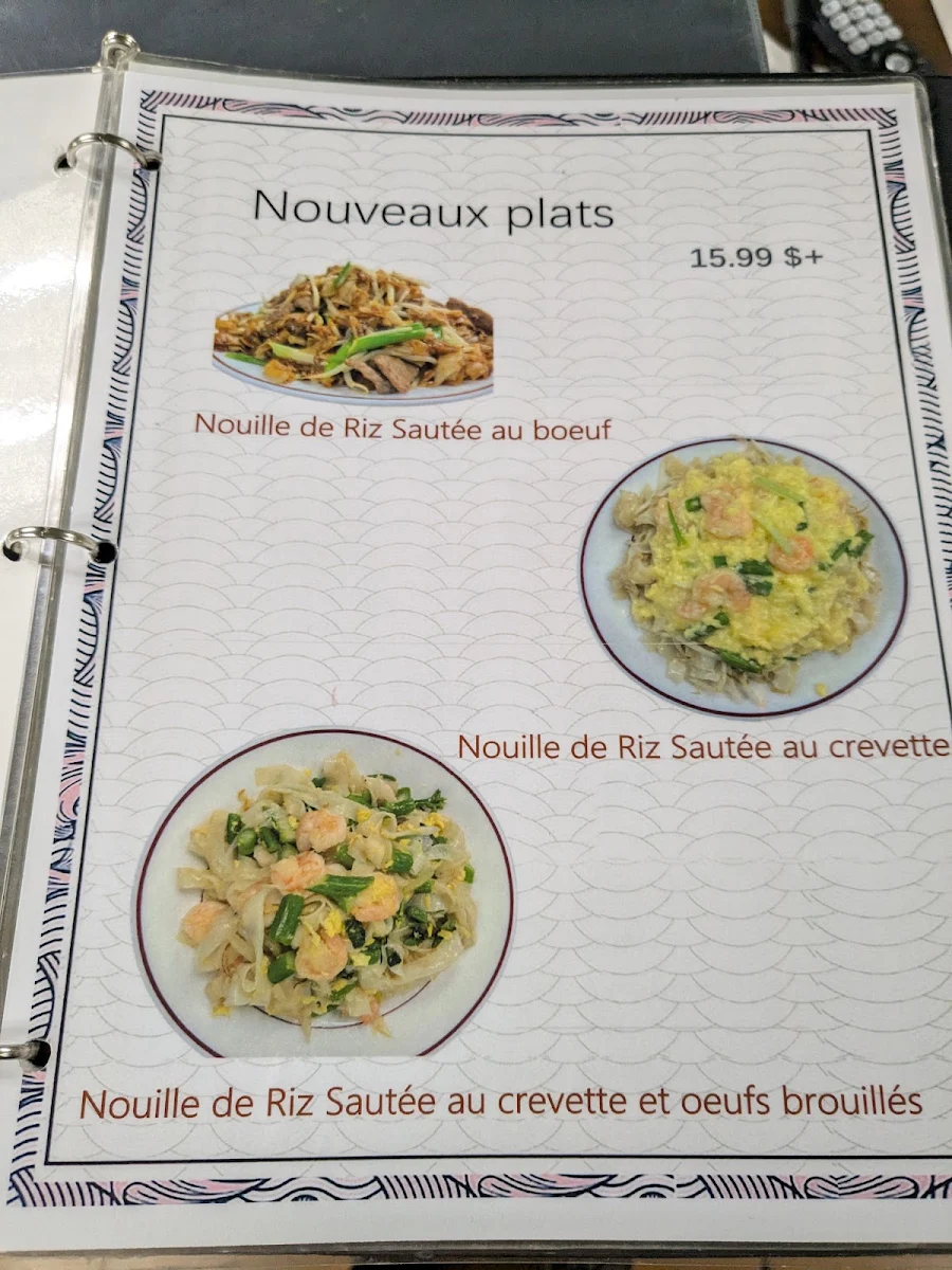 Menu, O'nouilles