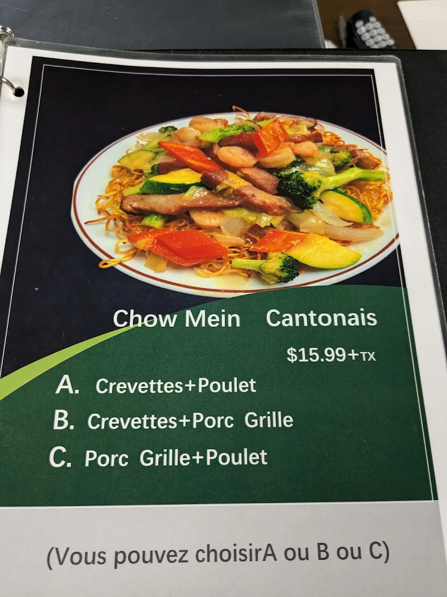 Menu, O'nouilles