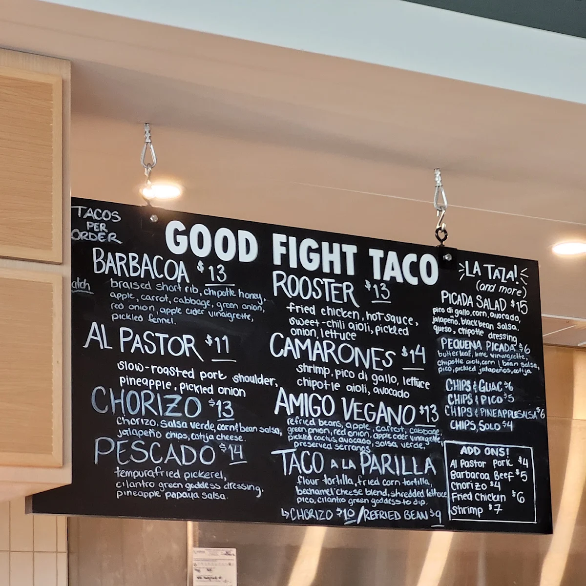 Menu, Hargrave St. Market