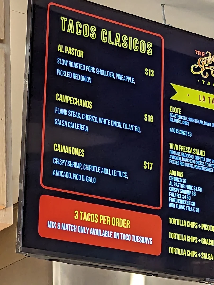 Menu, Hargrave St. Market