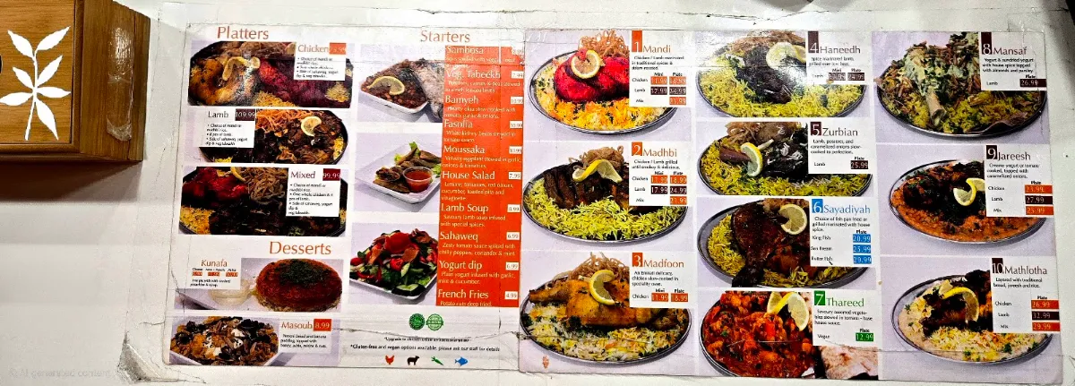 Menu, Mandi Afandi