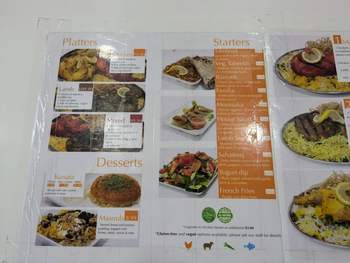 Menu, Mandi Afandi