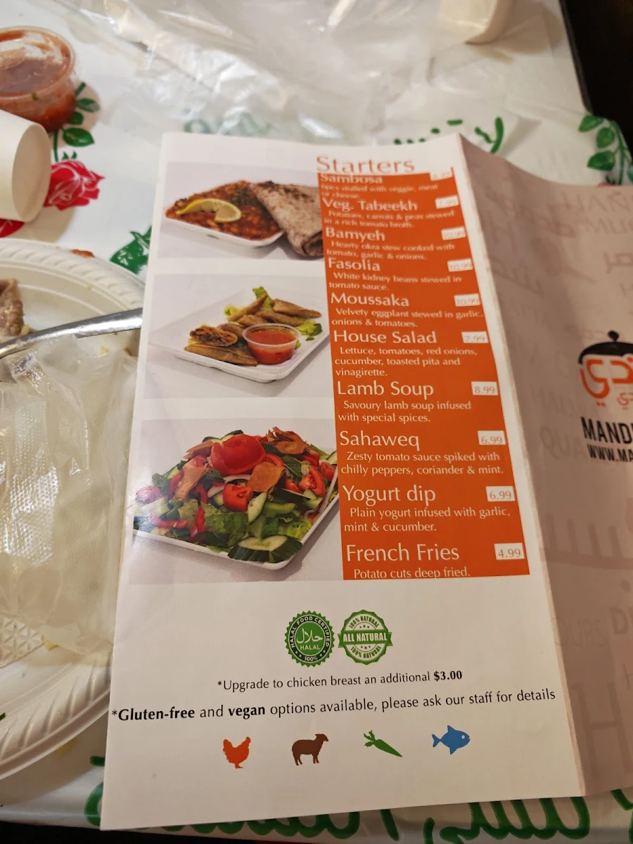 Menu, Mandi Afandi