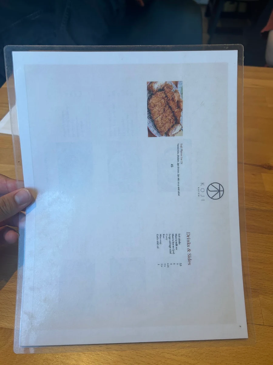 Menu, Koji Katsu