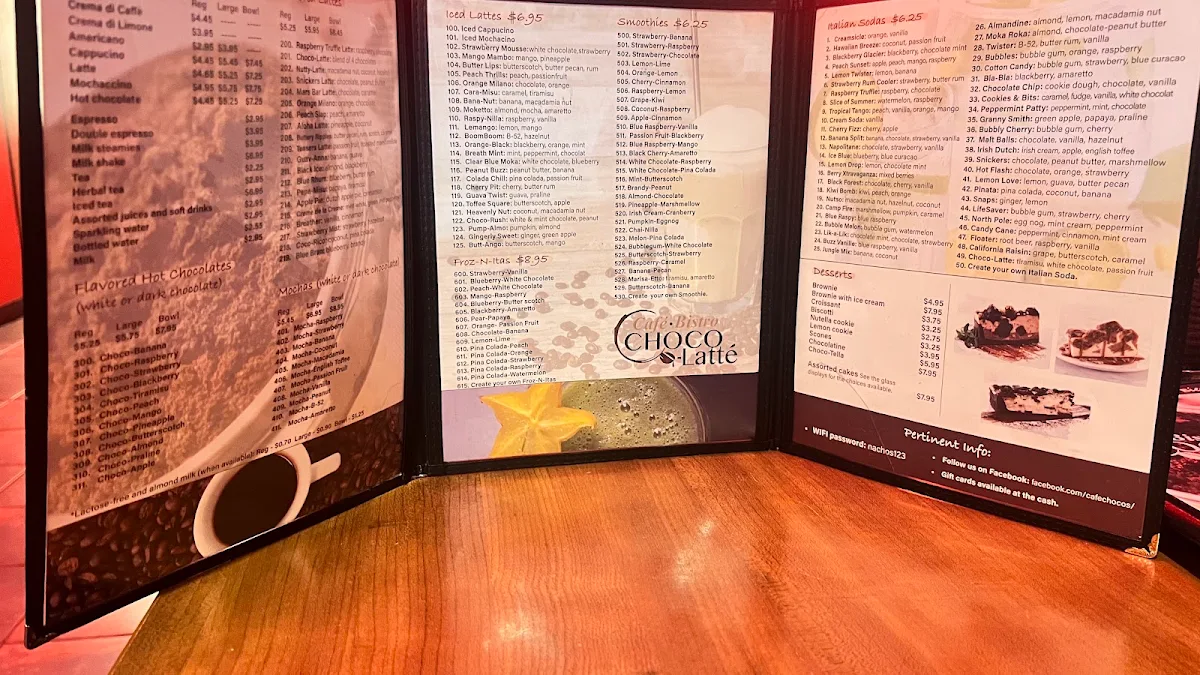 Menu, Café Choco-Latté