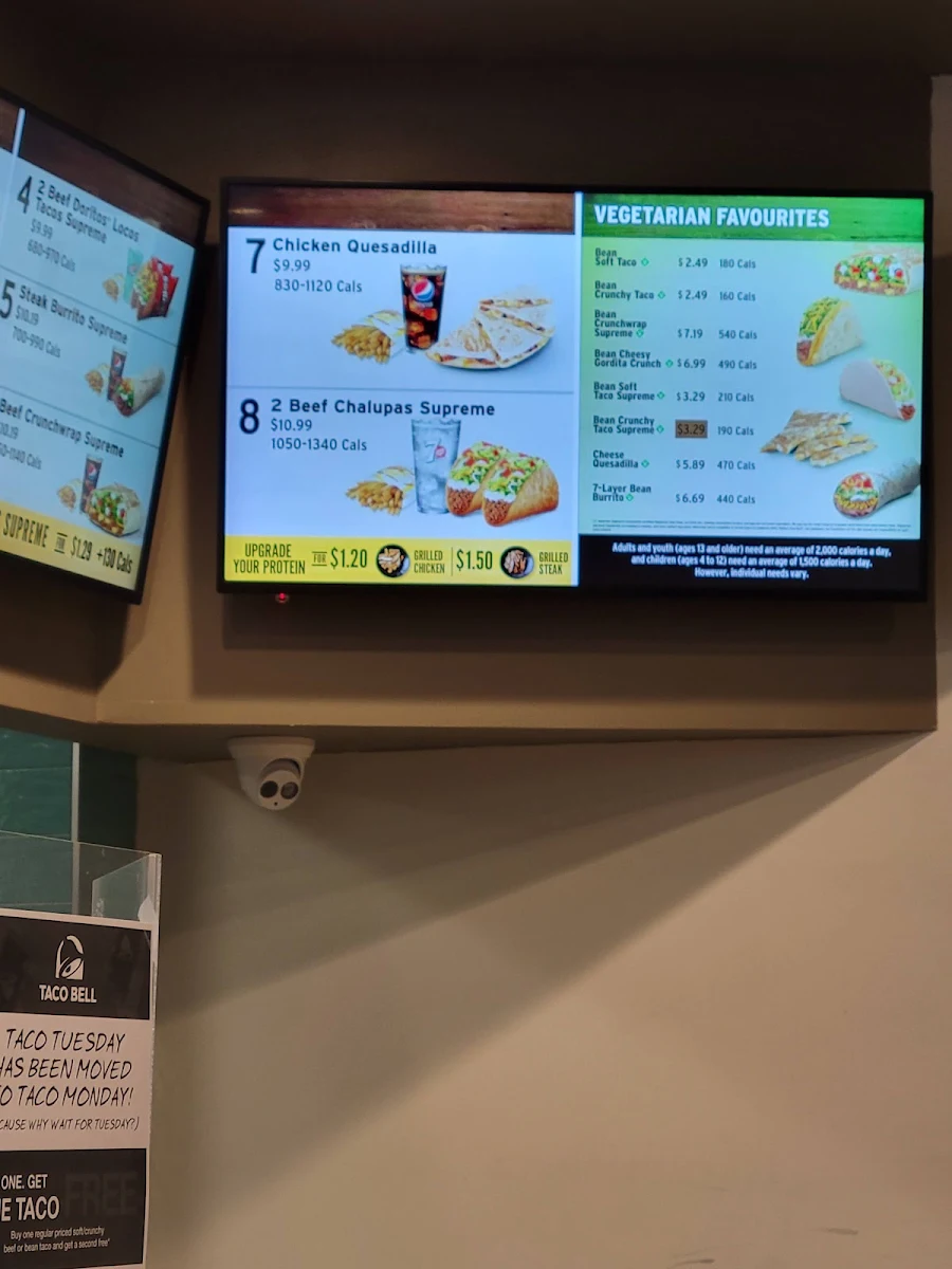 Menu, Taco Bell