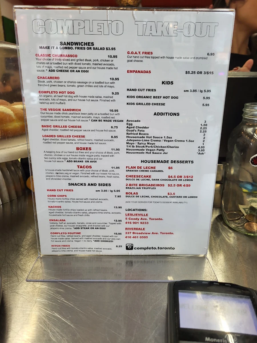 Menu, Completo