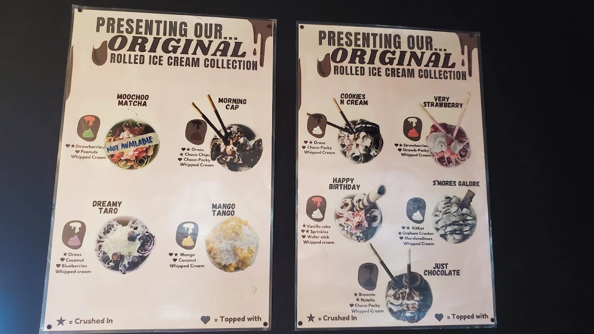 Menu, Miss Tea Time Bubble Tea