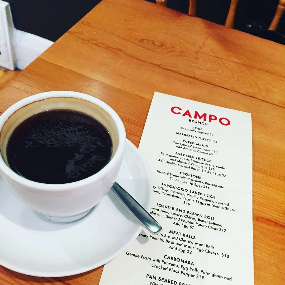 Menu, Campo Restaurant