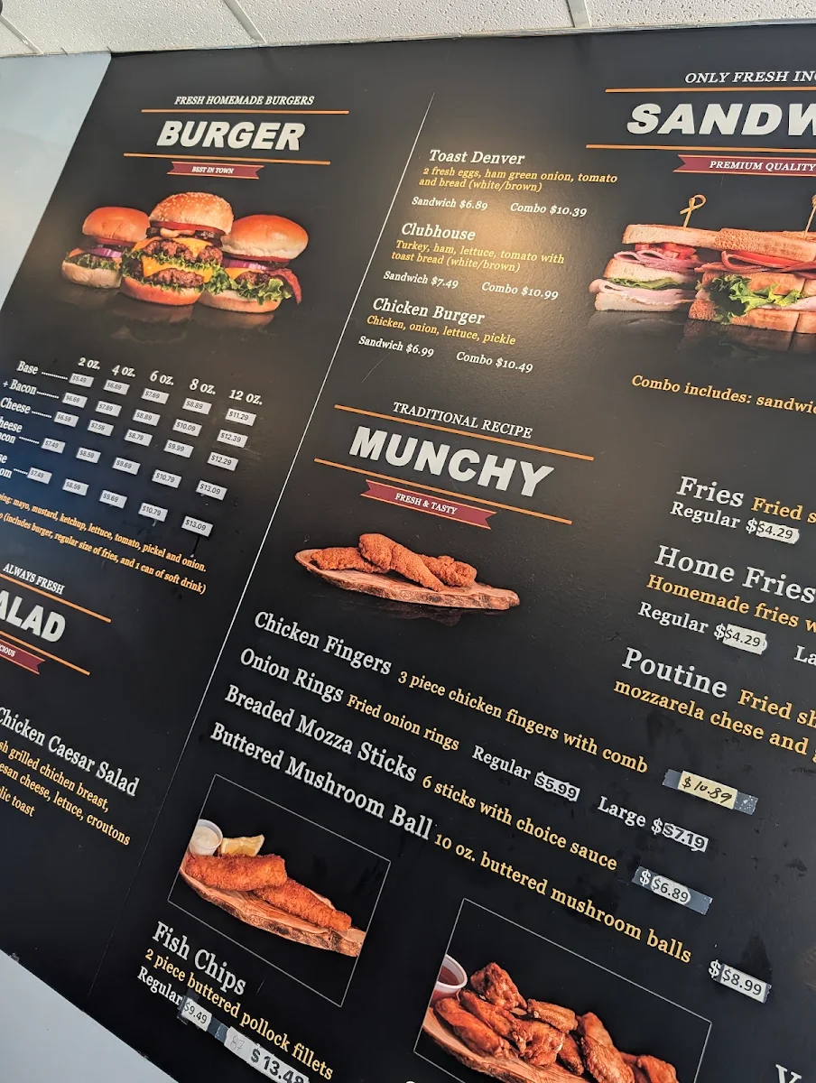 Menu, Burger Cafe & Beyond