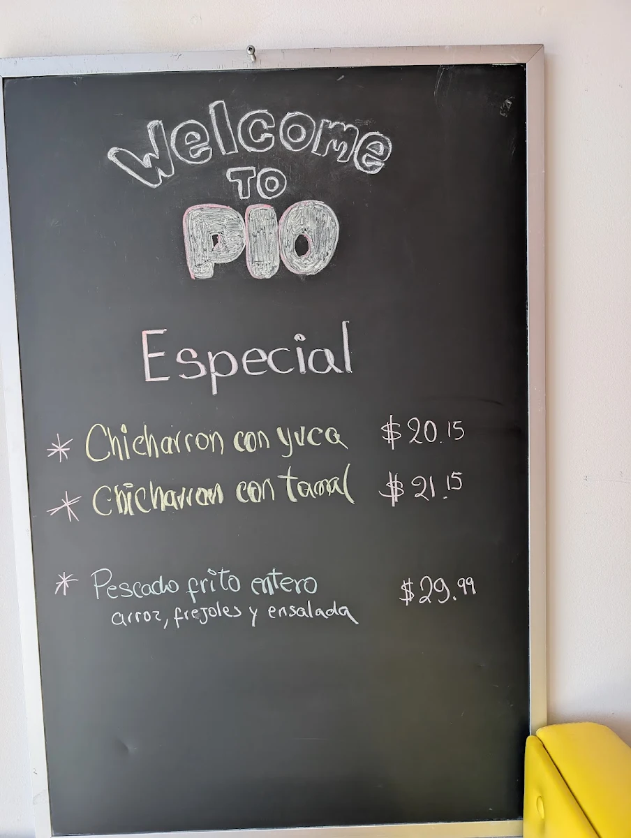 Menu, Pio Peruvian