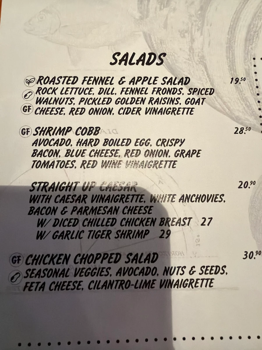 Menu, Pure Spirits