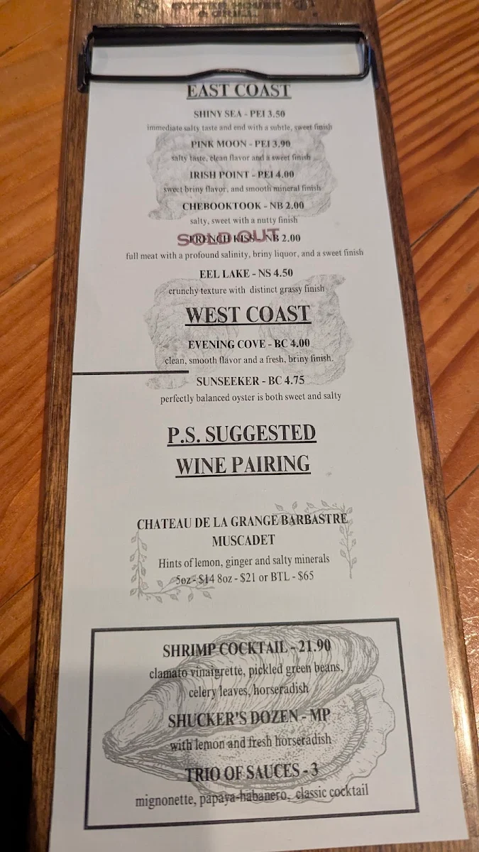 Menu, Pure Spirits