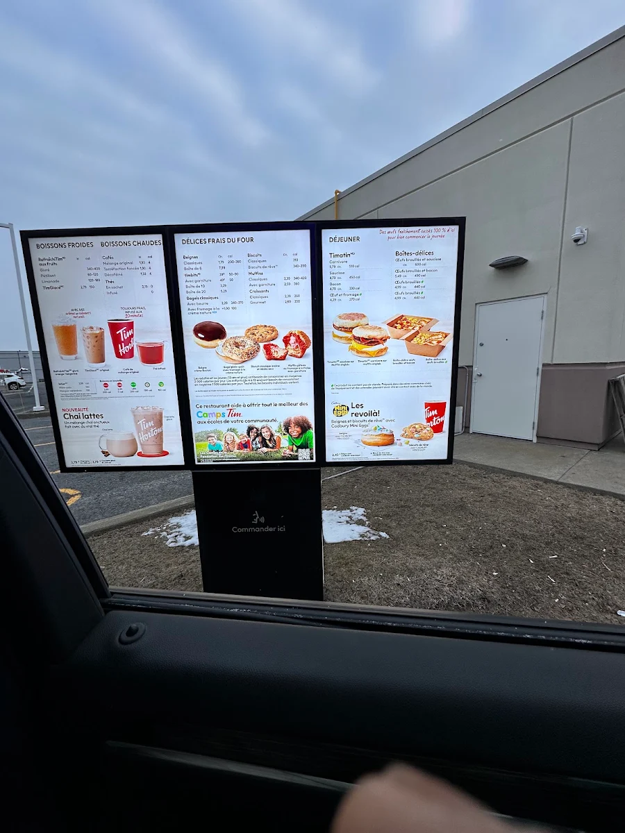 Menu, Tim Hortons