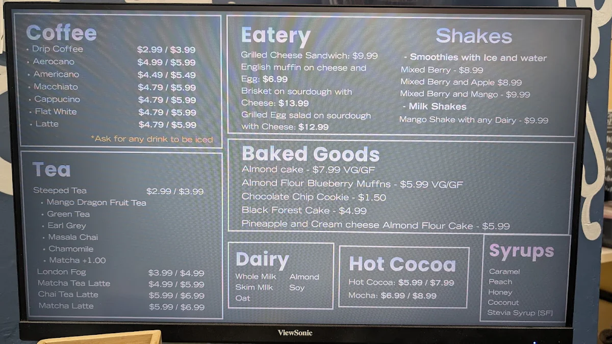 Menu, The EveryPerson Cafe