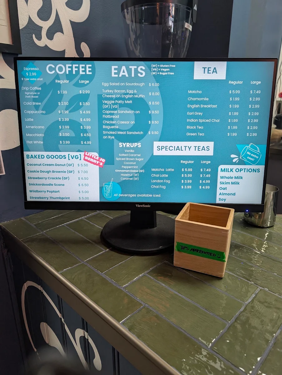 Menu, The EveryPerson Cafe