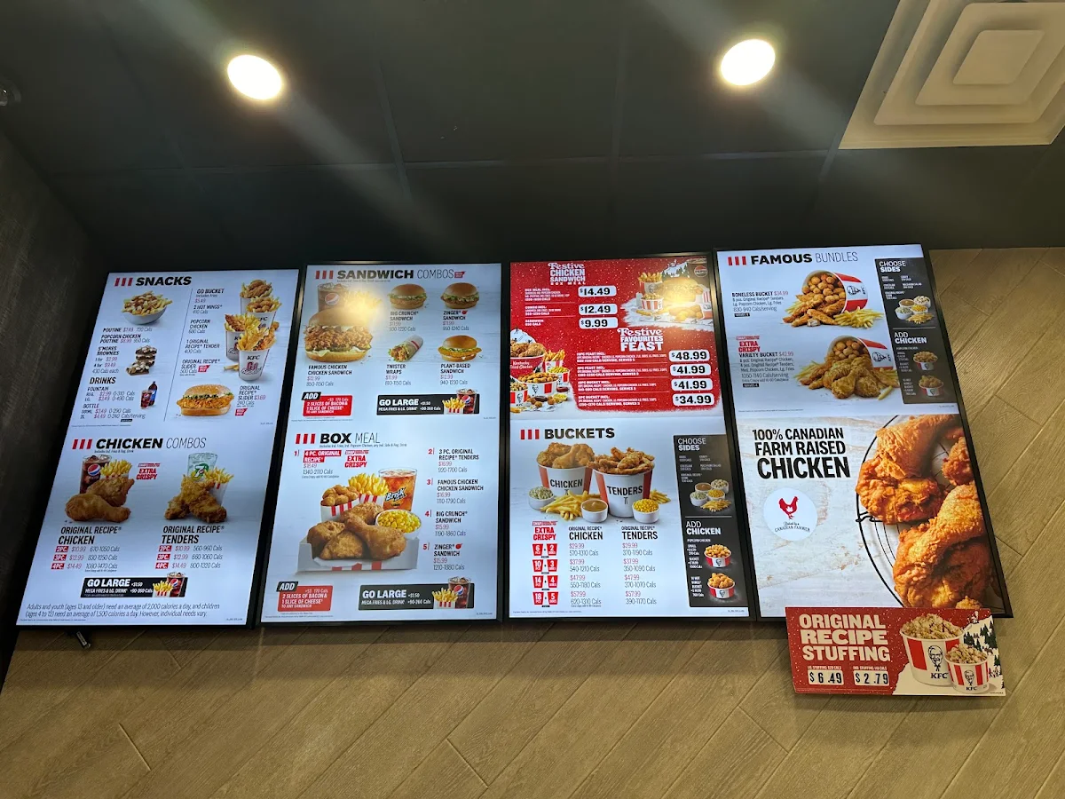 Menu, KFC