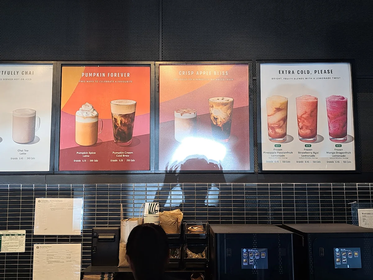 Menu, Starbucks Coffee Company