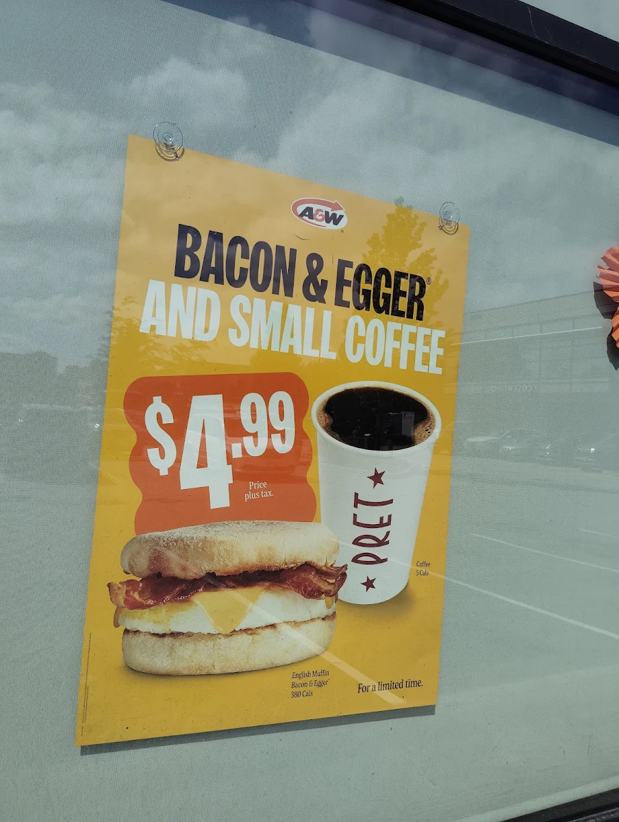 Menu, A&W Canada